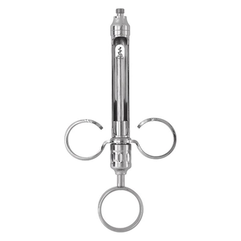 Stainless Steel Syringe - Revolver American Tip Ringed Handle